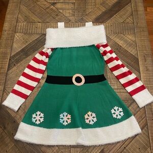 holiday time elf sweater dress Peppermint Elf Christmas Sweater Dress L main image 0